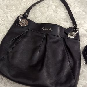 Coach Black Leather Hobo Bag Crossbody